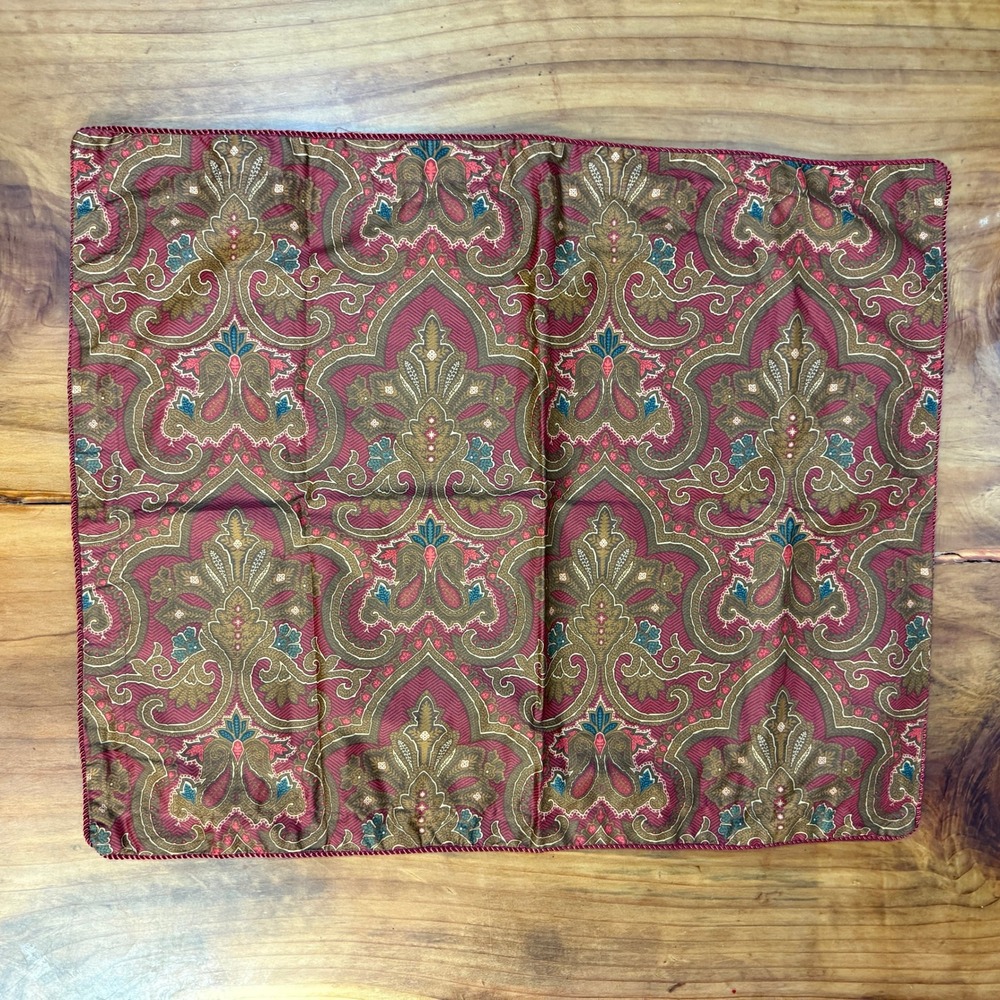 Lauren Ralph Lauren Paisley Pillow Sham Cotton Damask Oversized Standard KK7